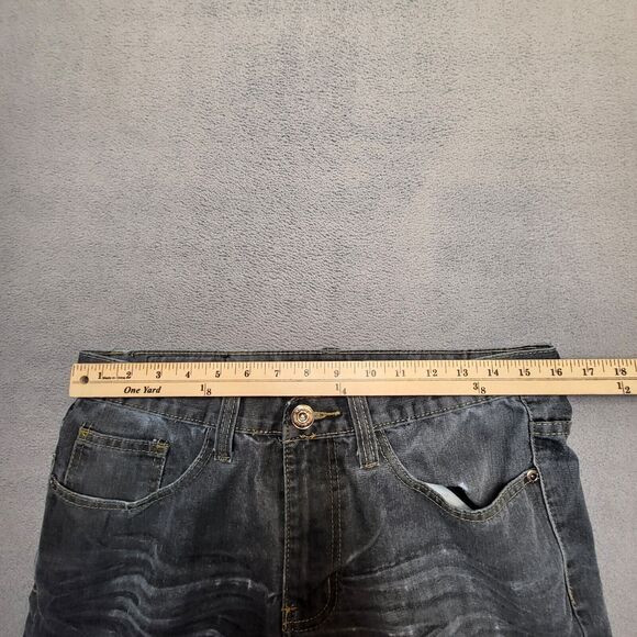 M. Society Jeans Mens 32x30 Blue Straight Leg Distressed Denim - Picture 8 of 12